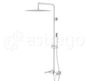 Душевая стойка BOHEME Qubic 478-MW White Matt Новосибирск - изображение 1
