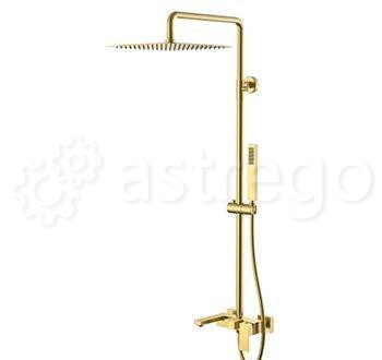 Душевая стойка BOHEME Qubic 478-MG Gold Matt Новосибирск - изображение 1