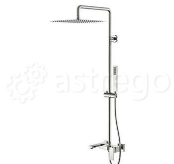 Душевая стойка BOHEME Qubic 478-NB Nikel Brush Новосибирск - изображение 1