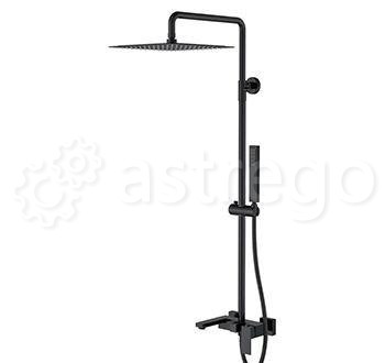 Душевая стойка BOHEME Qubic 478-B Black Новосибирск - изображение 1