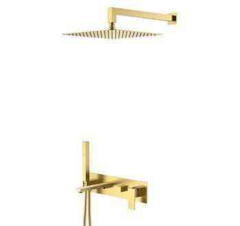 Душевой комплект BOHEME Qubic 474-MG Gold Matt Новосибирск