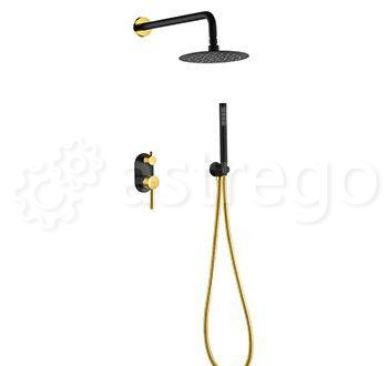 Душевой комплект BOHEME Uno 464-BG Black/Gold Новосибирск - изображение 1