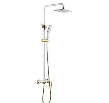 Душевая стойка BOHEME Venturo 388-W White/Gold Новосибирск
