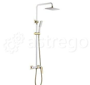 Душевая стойка BOHEME Venturo 388-W White/Gold Новосибирск - изображение 1