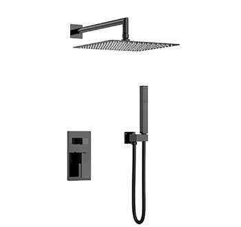 Душевой комплект BOHEME Qubic 474-3-SGM Shine Gun Metal Новосибирск