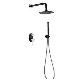Душевой комплект BOHEME Uno 464-BCR Black/Chrome Новосибирск