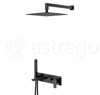 Душевой комплект BOHEME Qubic 474-B Black Matt Новосибирск - изображение 1